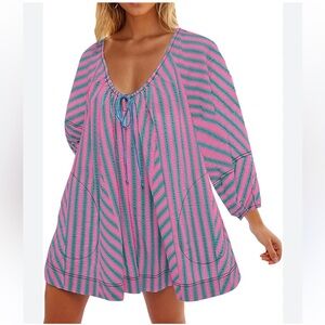NWOT Pink and Blue Romper
